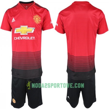 Koszulka Manchester United Dziecięcy Domowe Stroje Piłkarskie 2018-2019 Krótki Rękaw